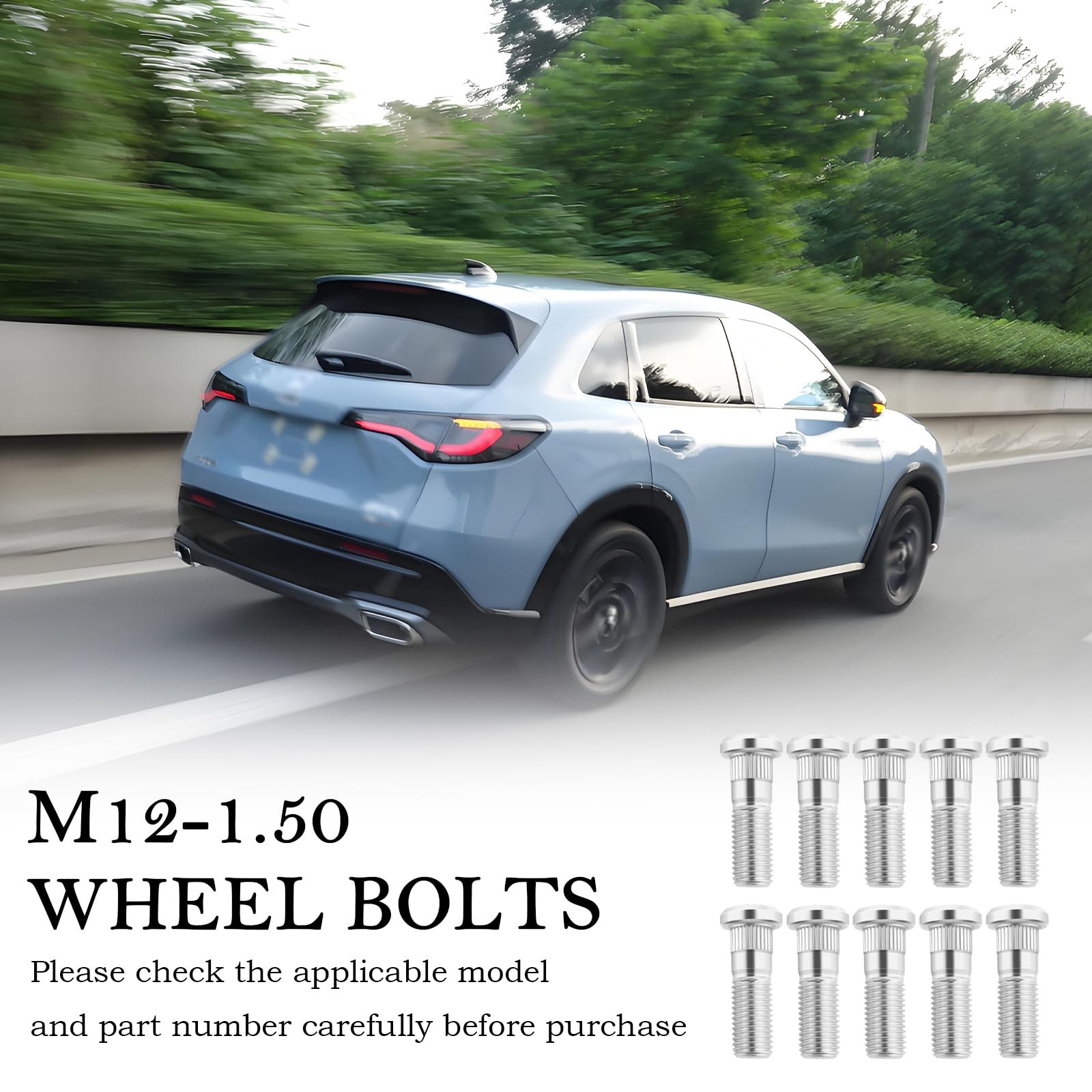 10PCS M12x1.50 Wheel Stud 90113S5H005 610-269,Steel Wheel Bolts,Replacement Whee