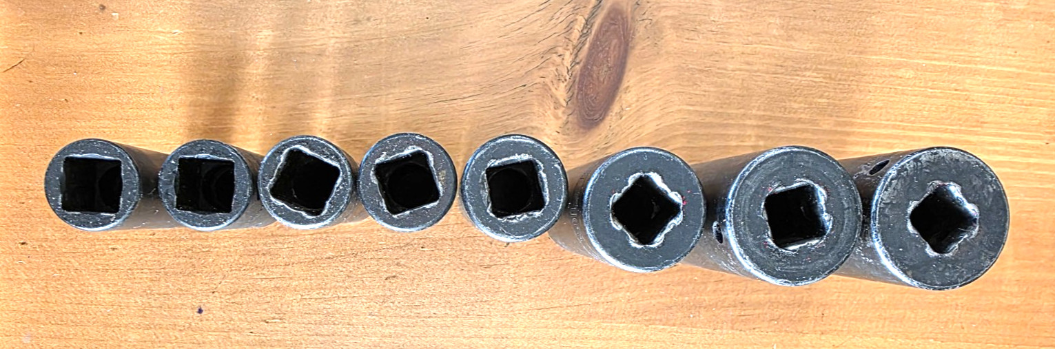 Vttg Snap-On 8-pc SAE 1/2″ Dr 6-Pt Impact Deep Socket Set 3/8″ to 1″ SIM Series