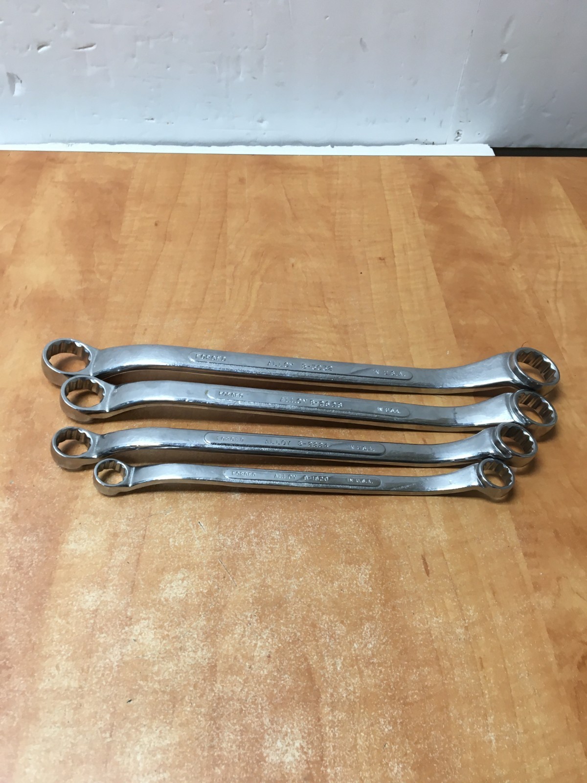 S-K USA 4 Piece SAE Offset Box End Wrench Set 9/16 To 1 In. B-1820 to B-3032