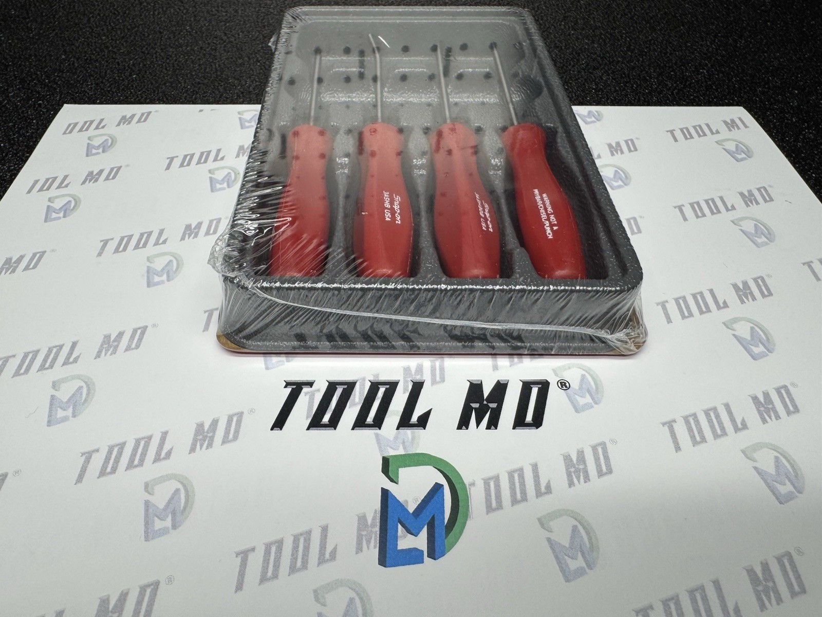 Snap-on Tools USA NEW 4-Piece RED Mini Hard Handle Awl Hook Pick Set ASA204B