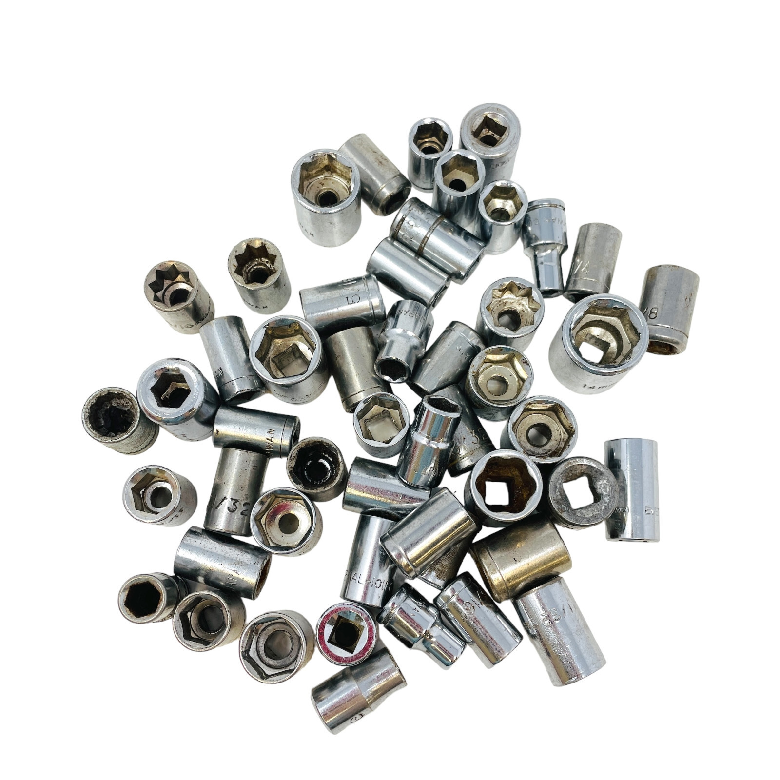 48 Pcs KAL and Assorted 14mm, 11/32 in, 3/8 in, 1/2 in Socket Set