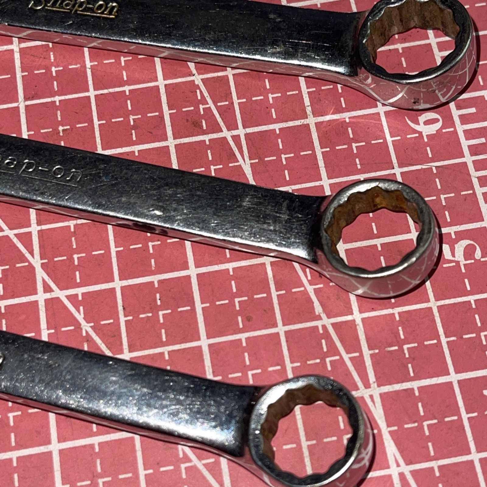 Snap on USA OEXM 6 Piece 12 Point Metric SHORT Combo Wrench Set 12-17 MM