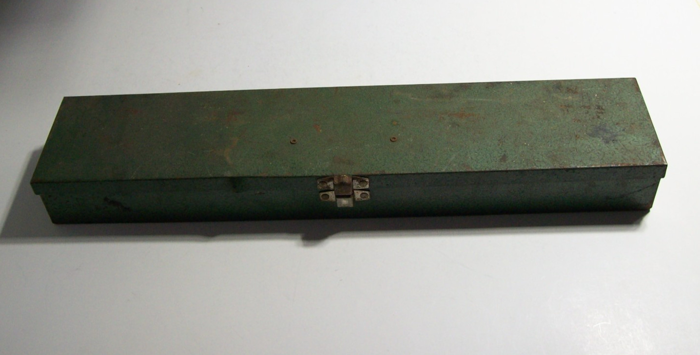 EMPTY Vintage S-K Tools 1/2″ Dr Green Metal Socket Set 4116-80 Case Box