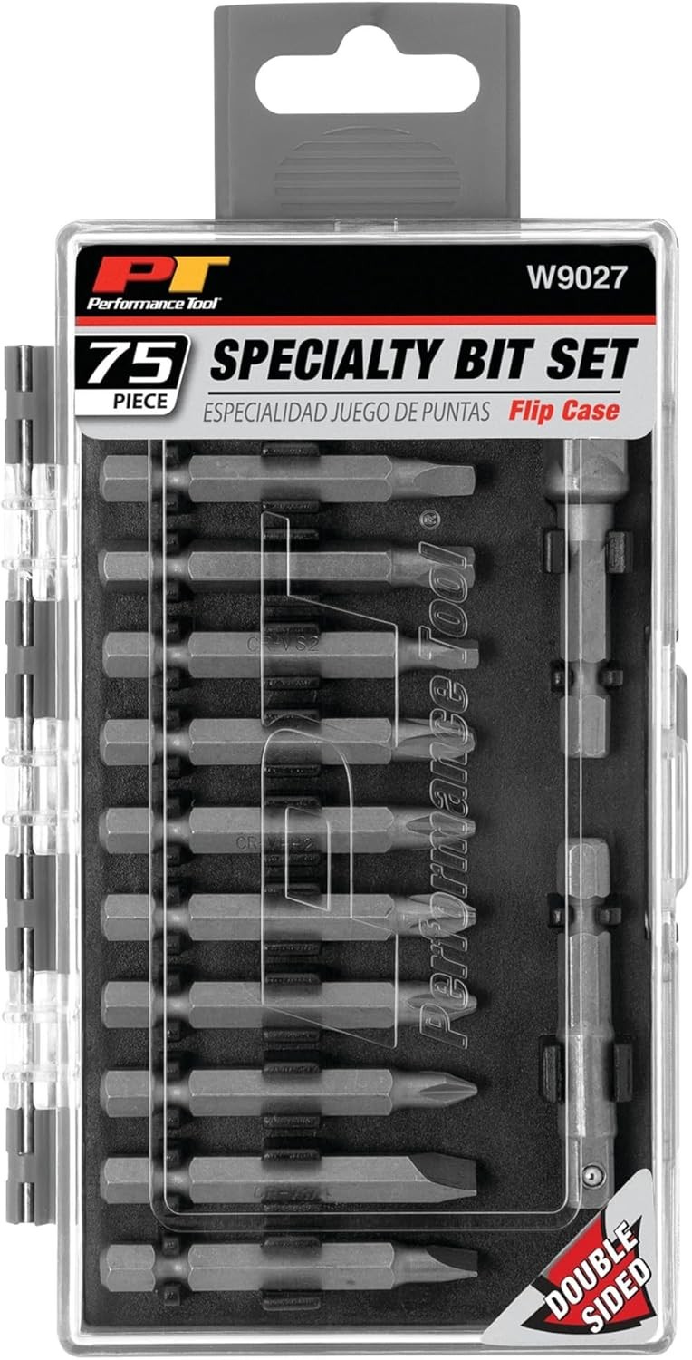 Performance Tool W9027 75 Piece Specialty Bit Driver set