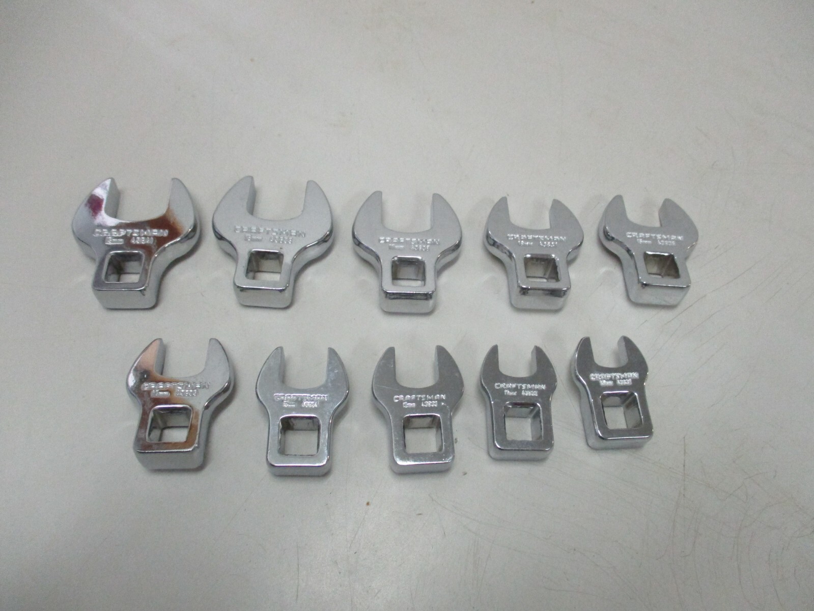 Craftsman 10pc 3/8 Drive Metric Crowfoot Wrench Set 10mm thru 19mm