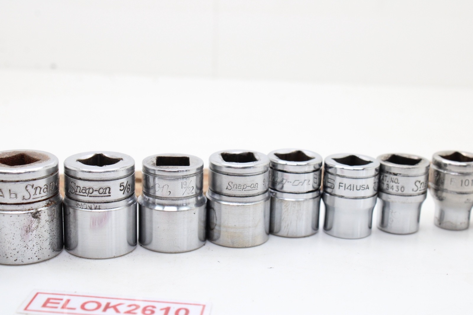 Snap-on F081 – F281 1/4-7/8″ 3/8″ Drive 12 Point 12 Piece SAE Chrome Set USA
