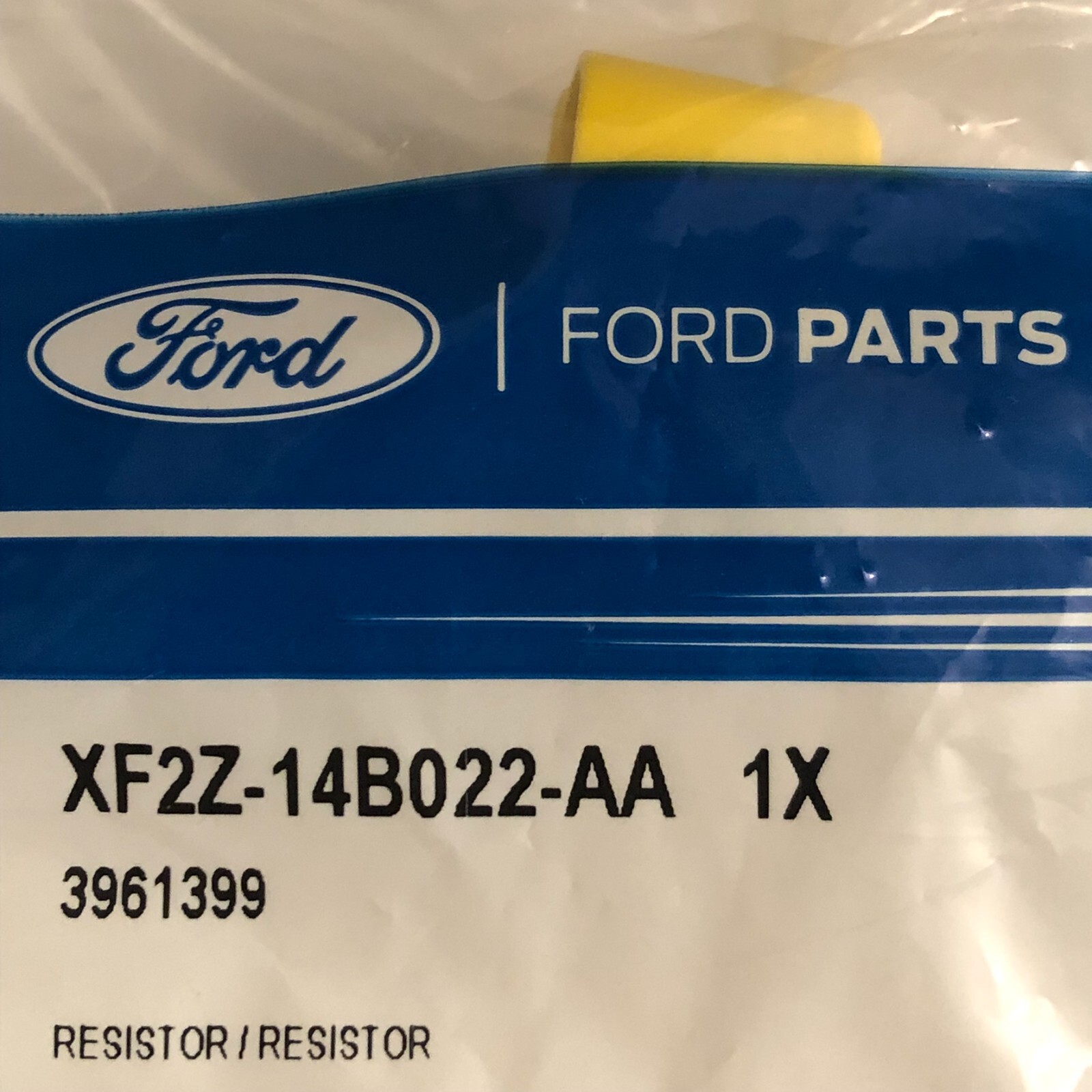 FORD Genuine OEM XF2Z-14B022-AA SRS Side Bag Light Eliminator Resistor Connector