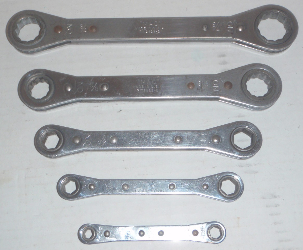 Mac Tools Ratcheting Wrenches Set. No. RBW50S Kit Bag No. KB145