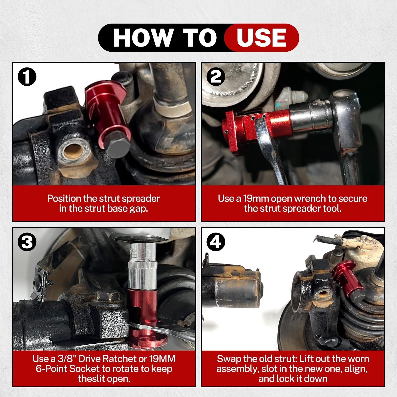 Universal Strut Spreader Tool – Heavy Duty Suspension Separator, Max Torque 120N
