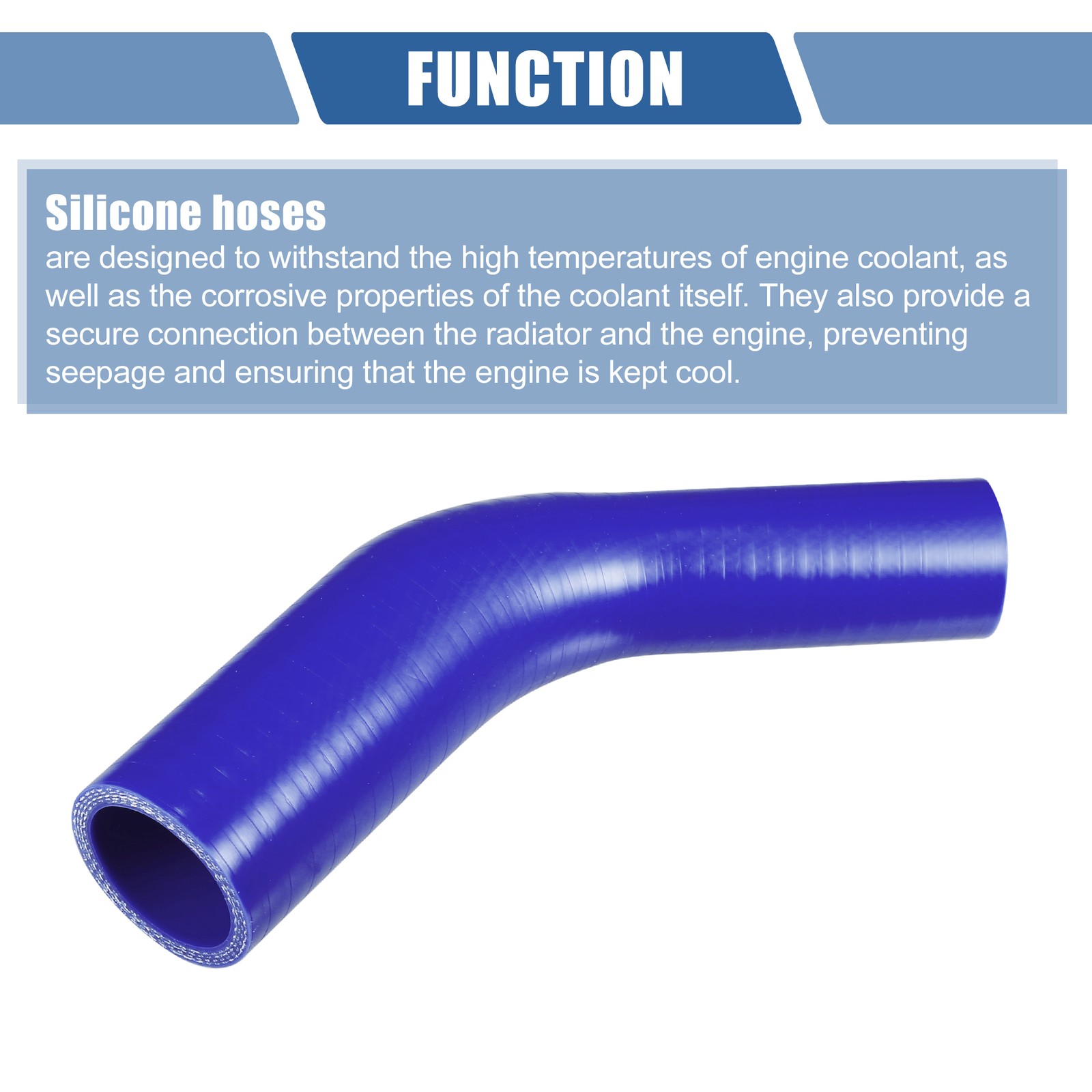 25-35mm 0.98″-1.38″ ID 102mm 4.02″ 45 Degree Long Blue Silicone Tube For Car