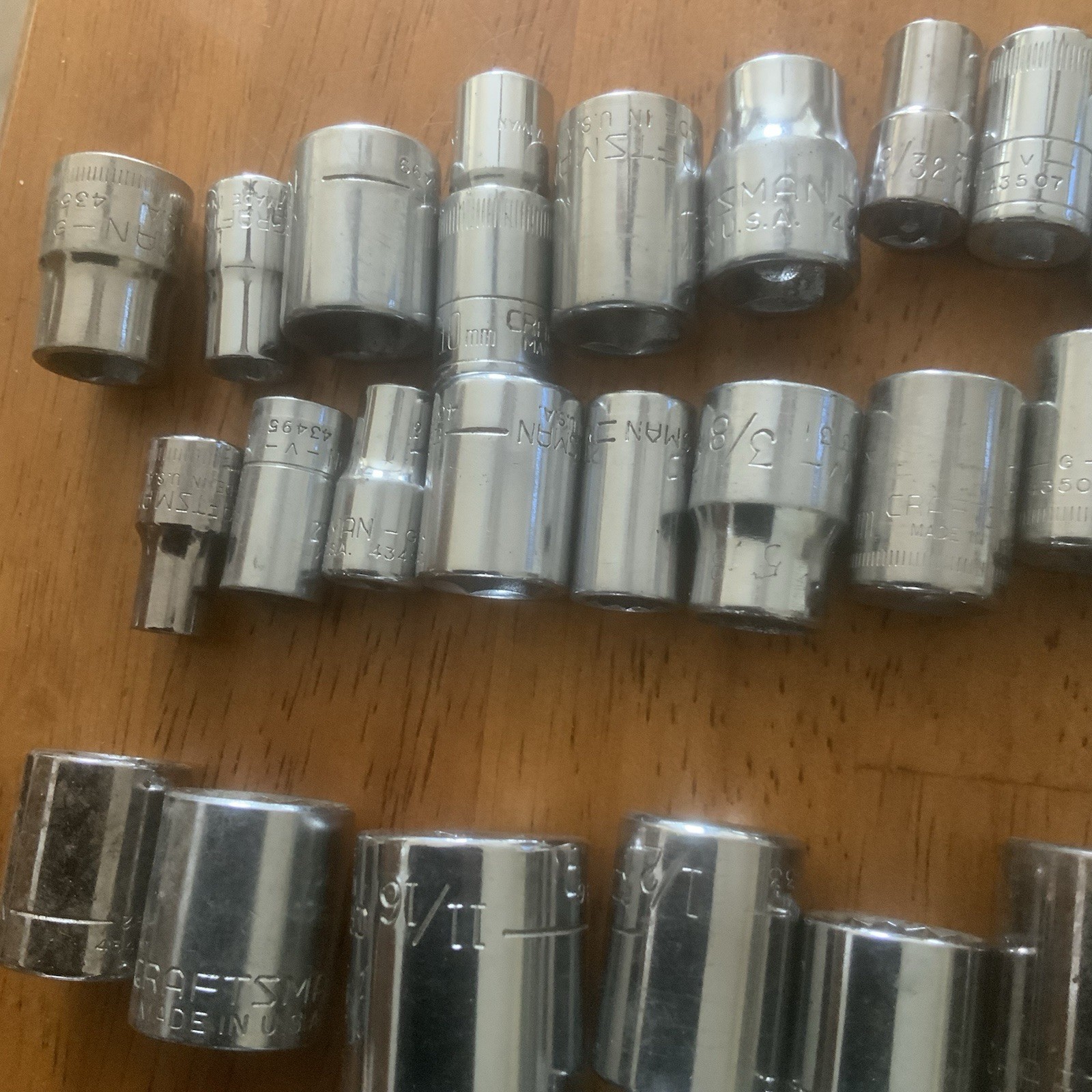 Lot Of 155 All Craftsman Sockets & Extension (Mixed Sockets Lot) Vtg Euc