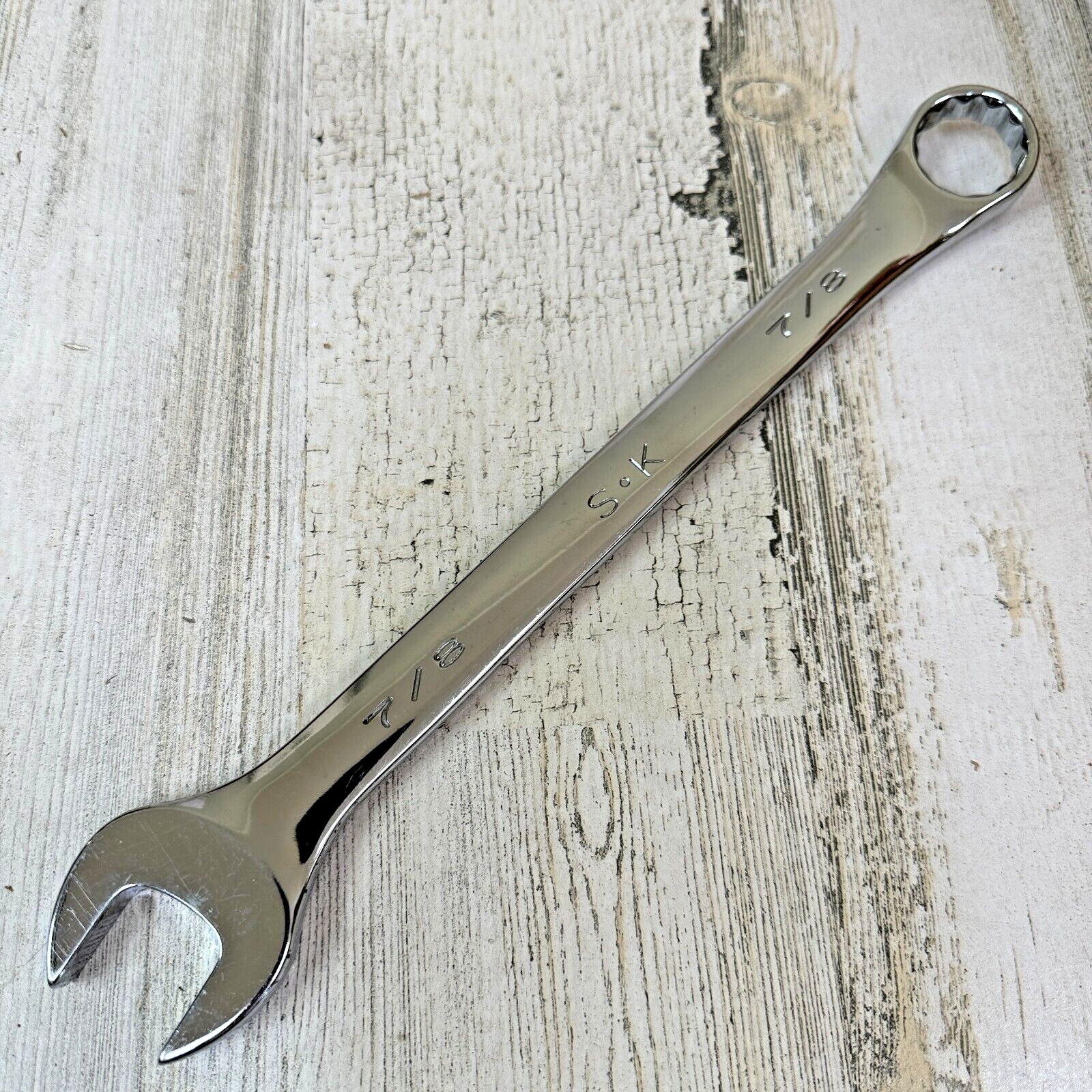 SK Professional Tools 88228 7/8″ 12pt SuperKrome Fractional Combo Wrench USA