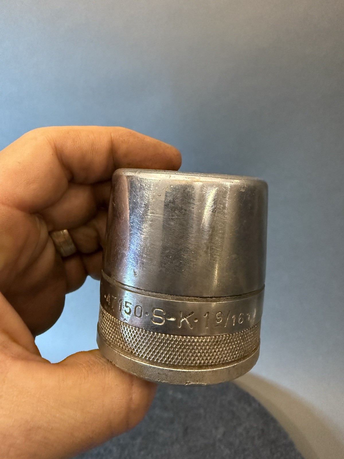 VINTAGE SK TOOLS – 47150 3/4″ DRIVE 1-9/16″ – 12-POINT SOCKET. Knurled.