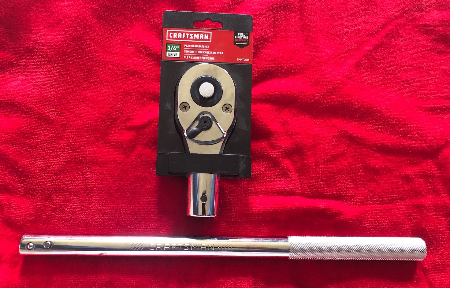 NEW 3/4 INCH DRIVE CRAFTSMAN No. CMMT13015 PEAR HEAD RATCHET w FLAT RATE POSTAGE
