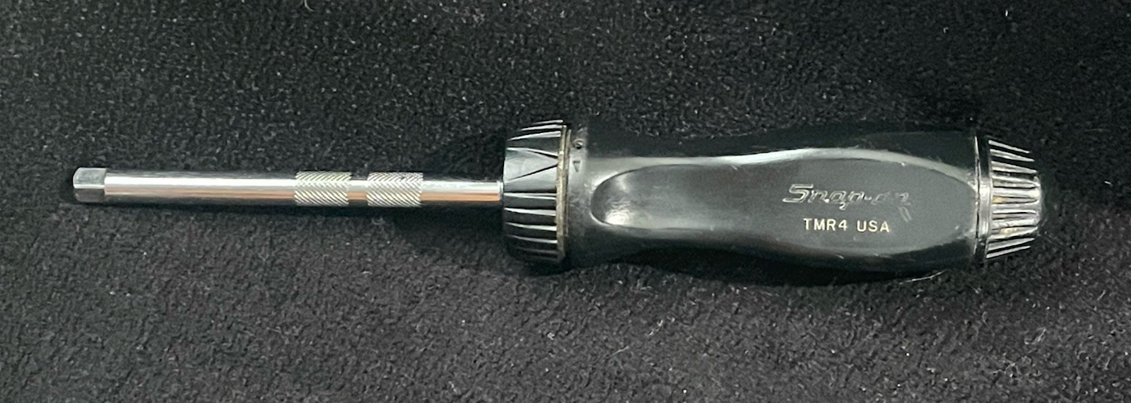 Snap On Tools TMR4 1/4″ Drive Ratcheting Spinner Handle 9” Black Hard Handle USA