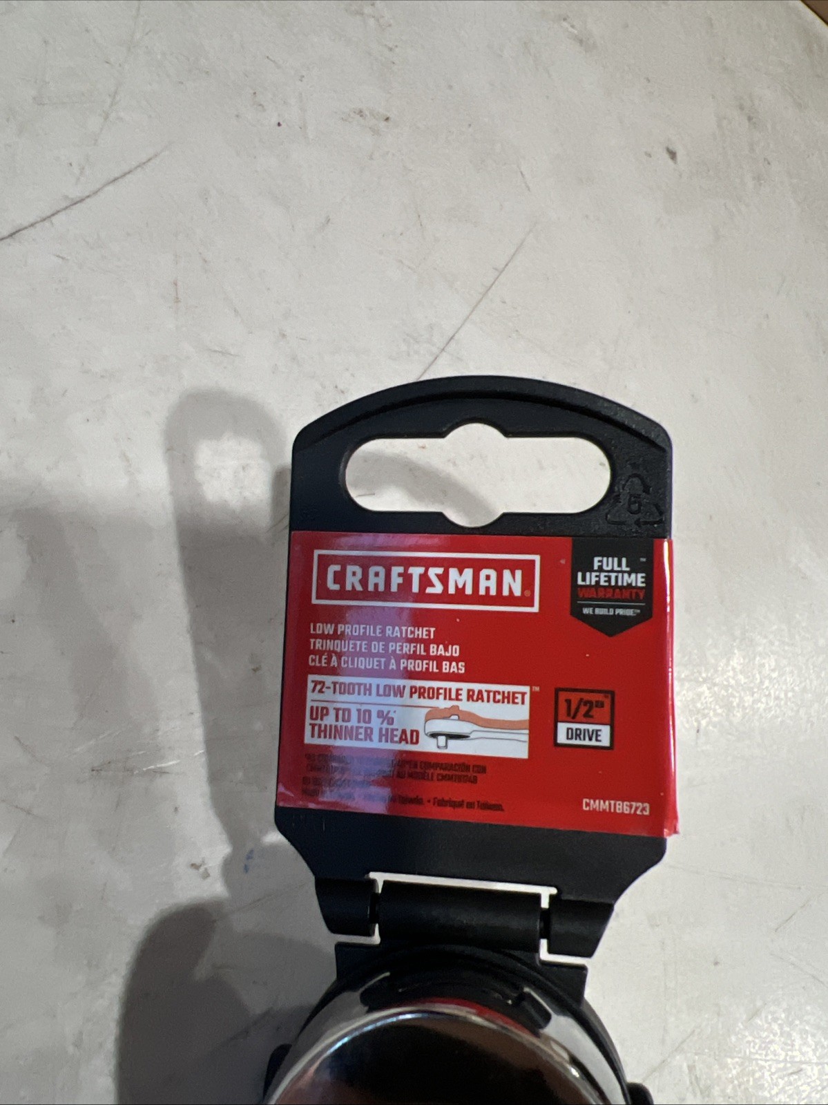 NEW – Craftsman 72-Tooth Low Profile 1/2 in. Drive Ratchet (CMMT86723) Lifetime