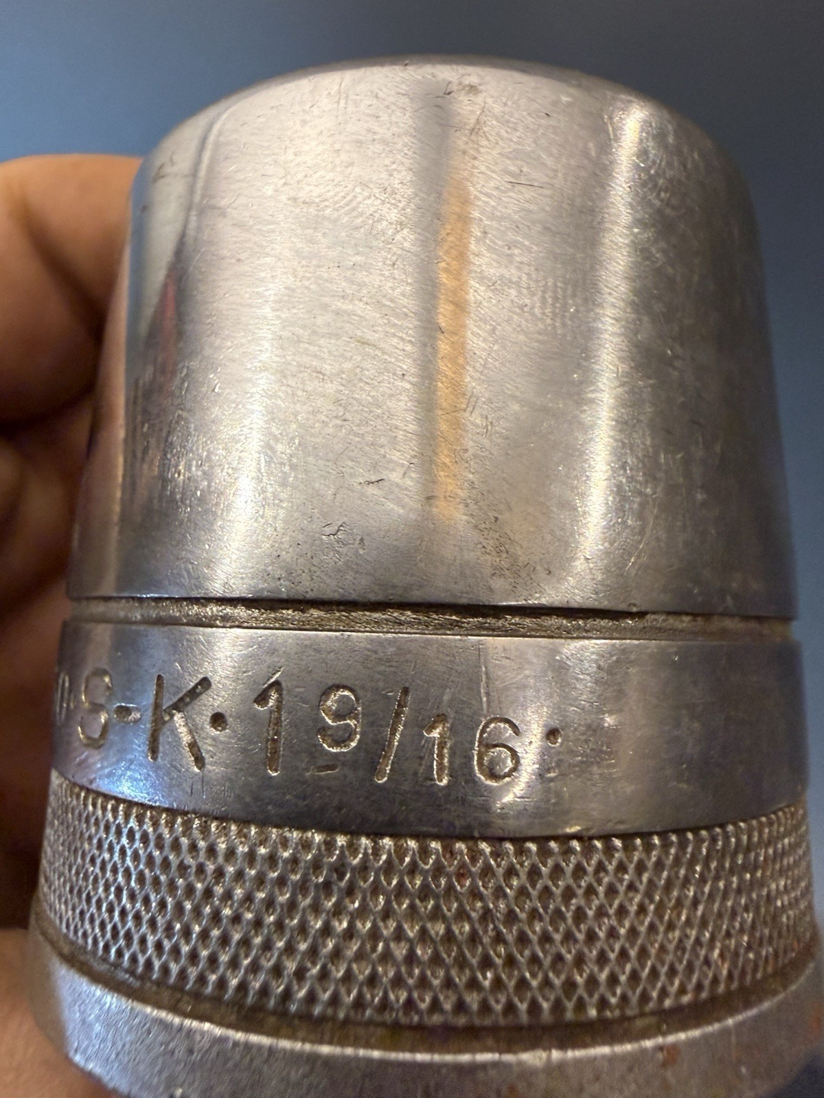 VINTAGE SK TOOLS – 47150 3/4″ DRIVE 1-9/16″ – 12-POINT SOCKET. Knurled.