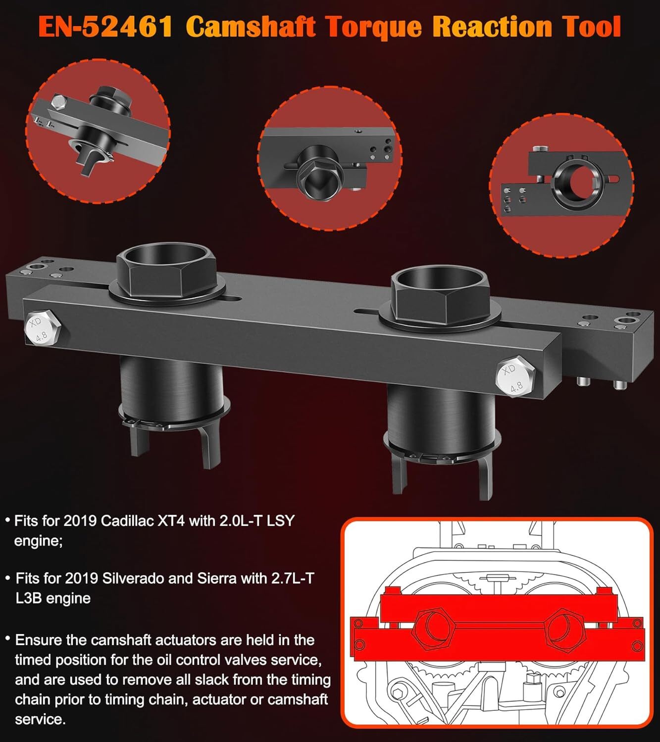 EN-52461 Engine Camshaft Timing Tool for Cadillac XT4 2.0L Silverado Sierra 2.7L