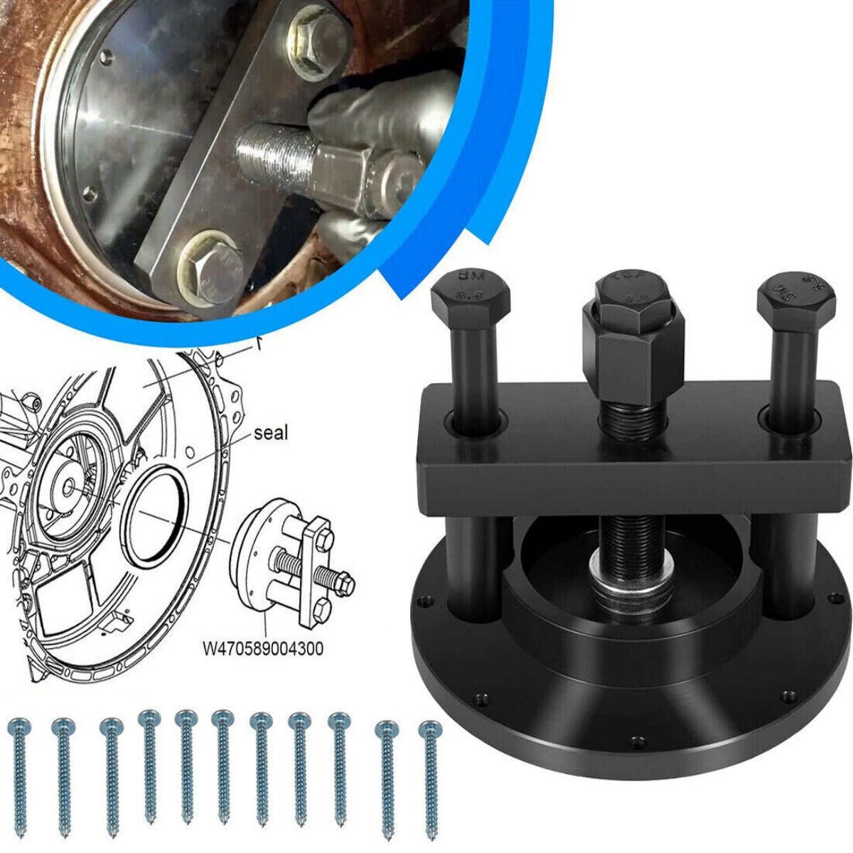 Rear Crankshaft Oil Seal Remover Installer Tool Kit for Detroit DD13 15 16
