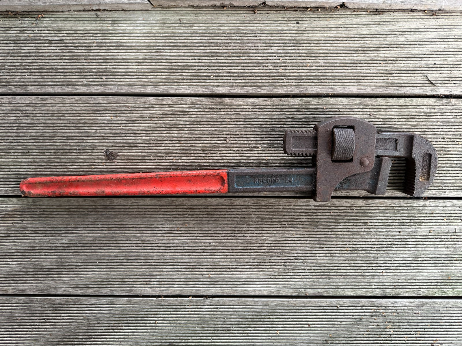 Record 24 Stilson Adjustable Pipe Wrench Spanner Vintage