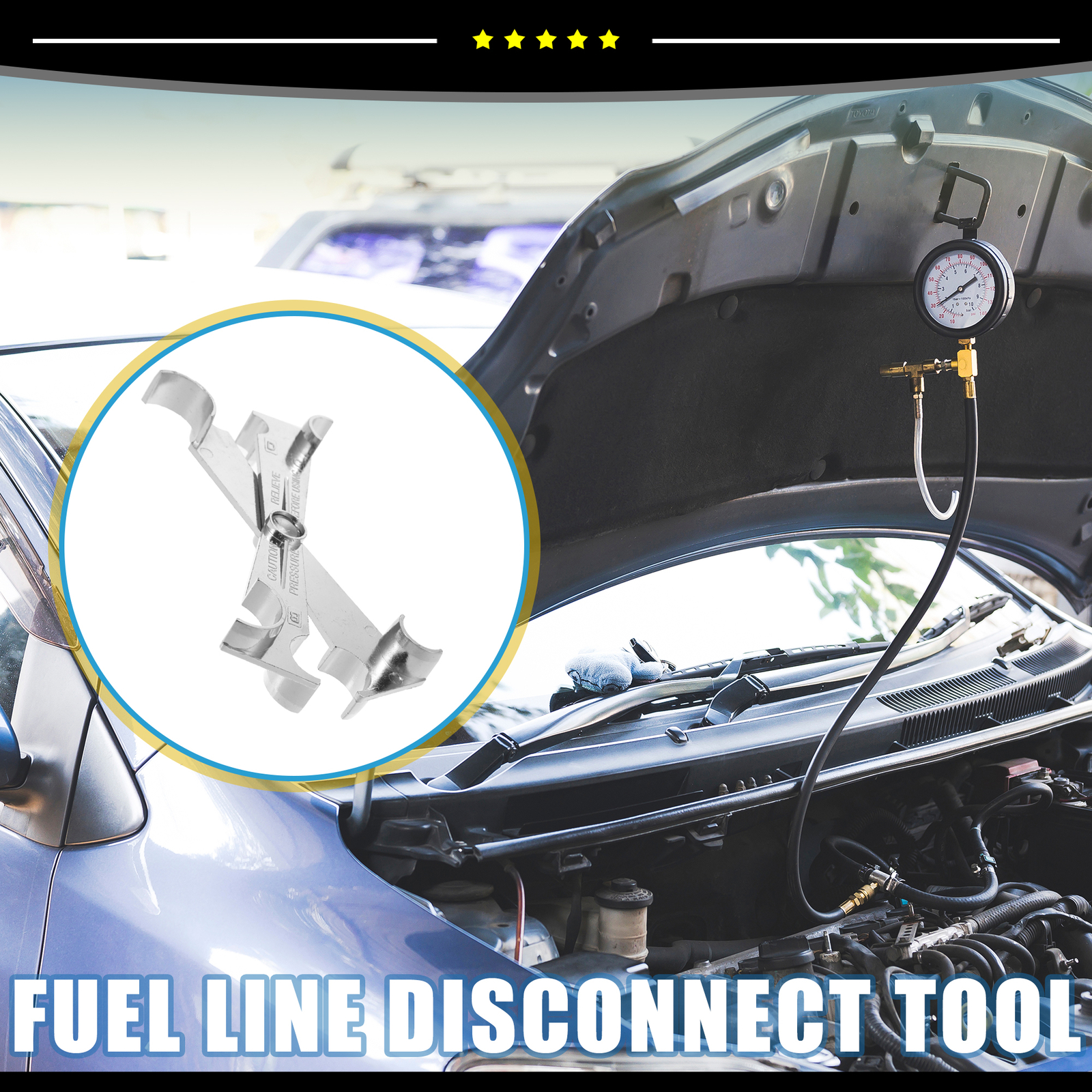 Fuel Line Disconnect Tool 3/4″ 5/8″ 1/2″ 3/8″ Quick Disconnect Tool Kit for Ford