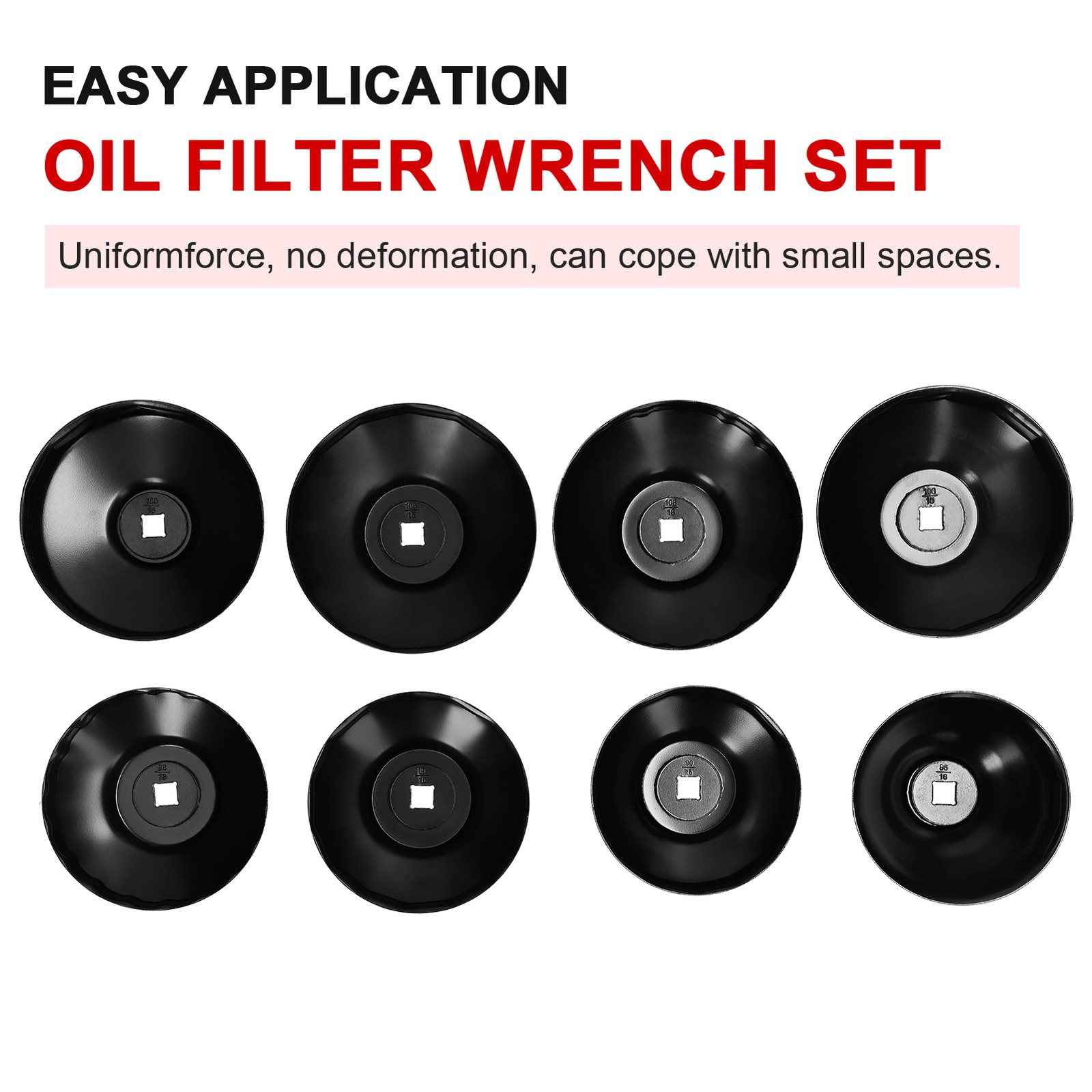 30Pcs Oil Filter Captype Removal Wrench Socket Set 1/2inch 12.5mm Mouth Car NTKC