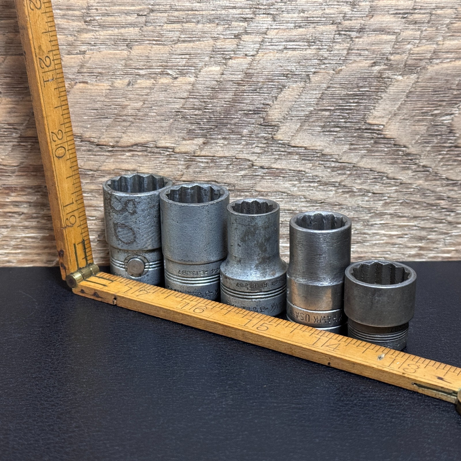 Vintage BLACKHAWK 40124 40122 40116 40118 1/2 Drive 12PT Socket 3/8 DR 30020 USA