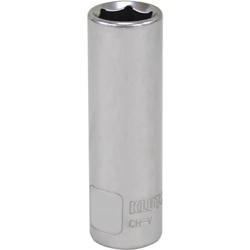 Klutch Deep Socket, Metric, 14mm, 3/8in.-Drive, 6-Pt.
