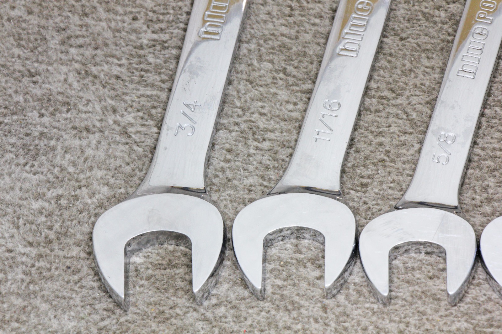 Cornwell bluePower BPRW8FST 8 Piece SAE Ratchet Flex Head Combination Wrench Set