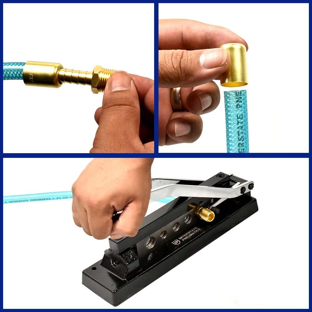 Heavy-Duty Bench Crimper H8 Kit with Ferrules 50PK 0.625″ & 0.656″ ID Interstate