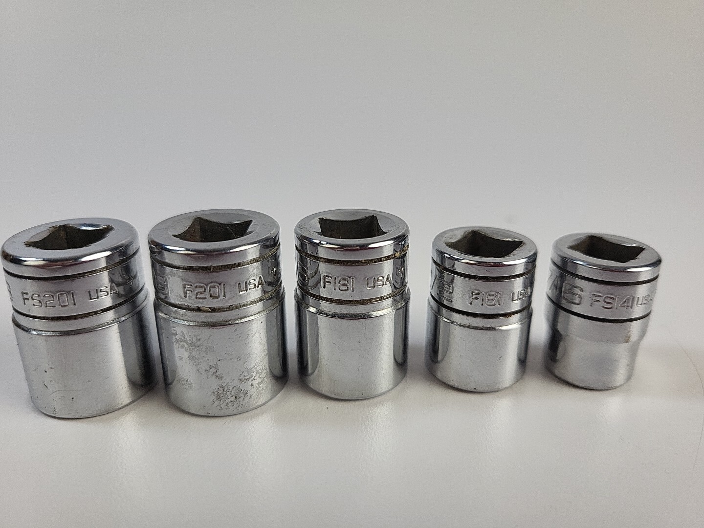 Snap On 3/8″ Drive Sockets – F201 5/8 F161 1/2 Fs141 7/16 F181 9/16 F201 5/8
