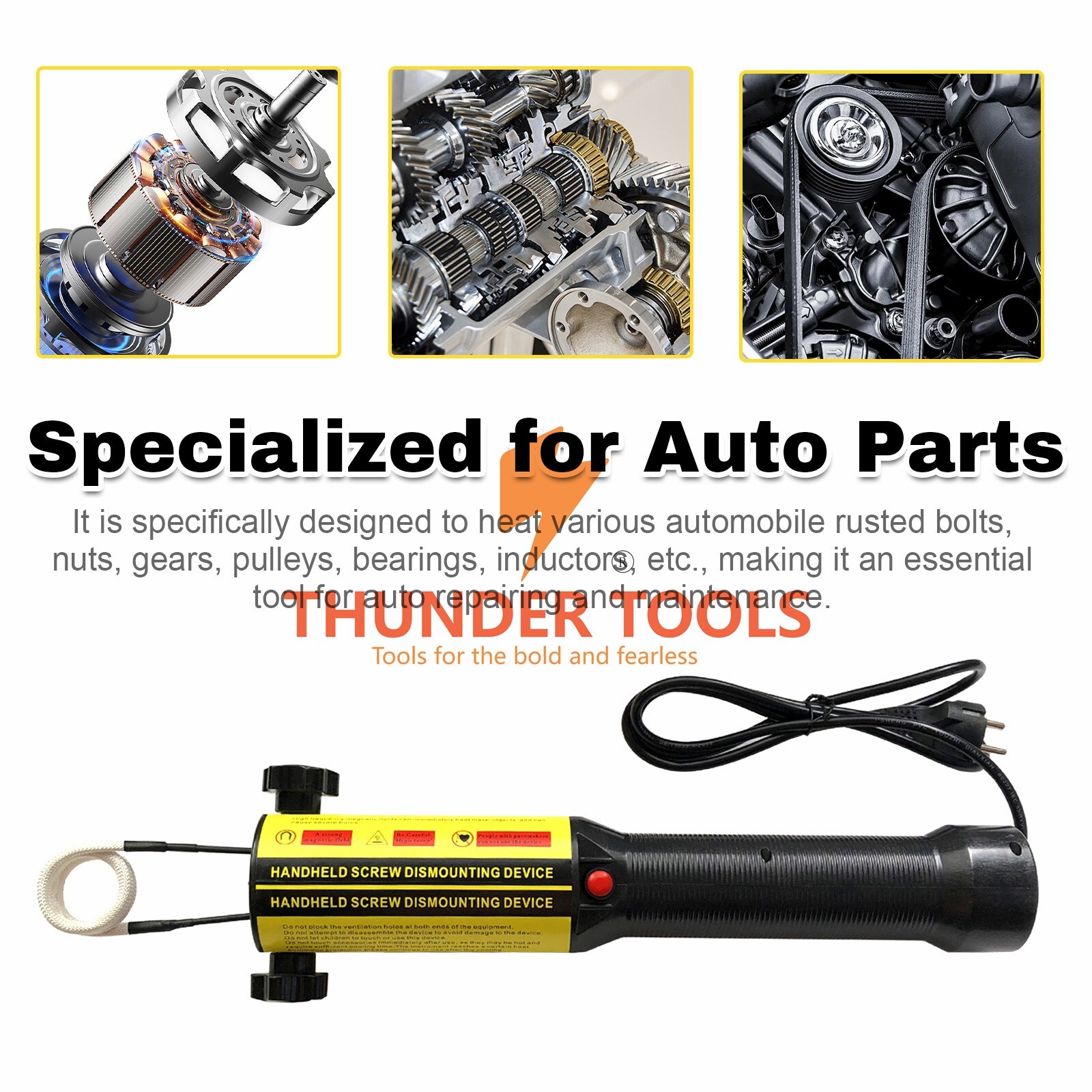 Thunder Tools 1800W Magnetic Induction Heater Kit Automotive Bolt Buster Set