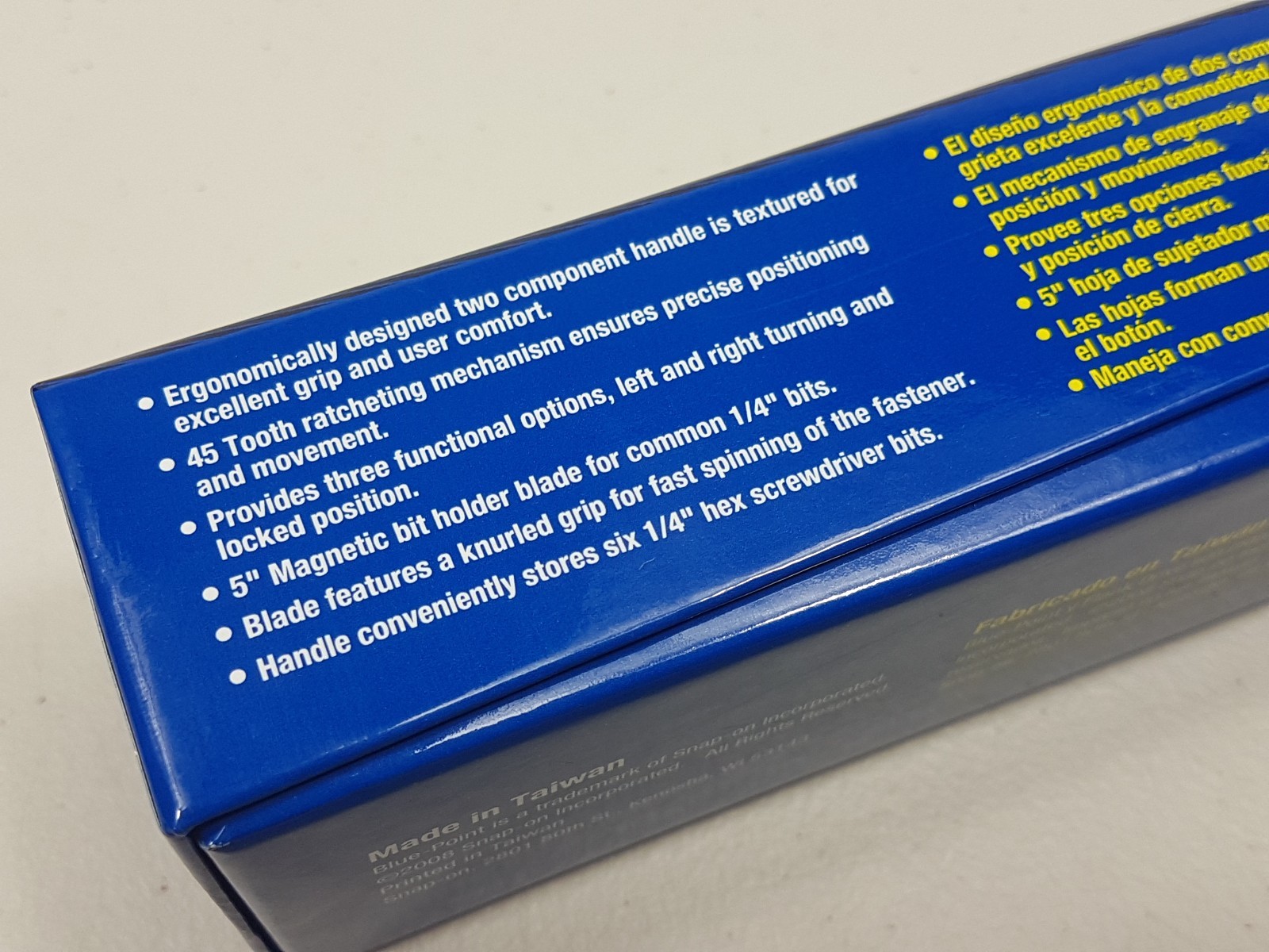 Blue Point Ratchet Screwdriver with Bits – As sold by Snap On.