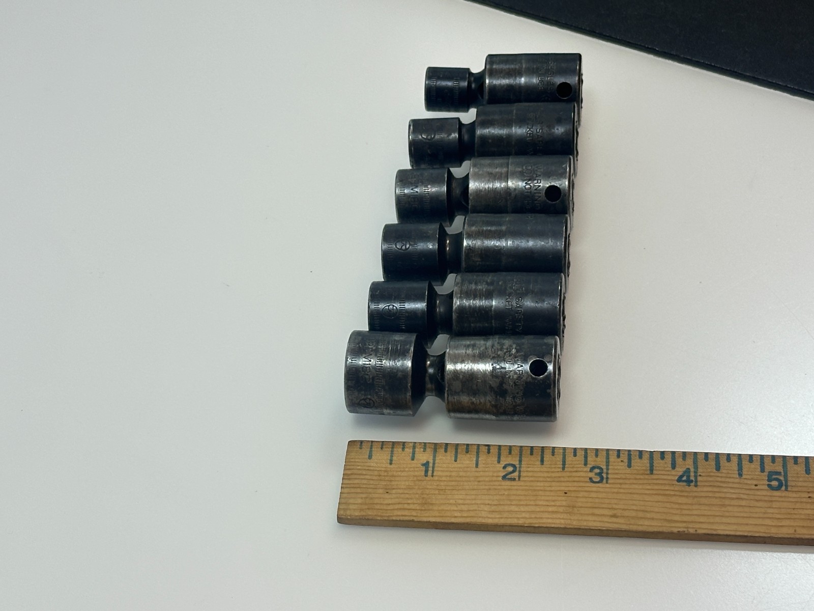 🇺🇸 Snap-on USA 6pc 3/8 Drive Metric 10-18mm Swivel Universal Impact Socket Set