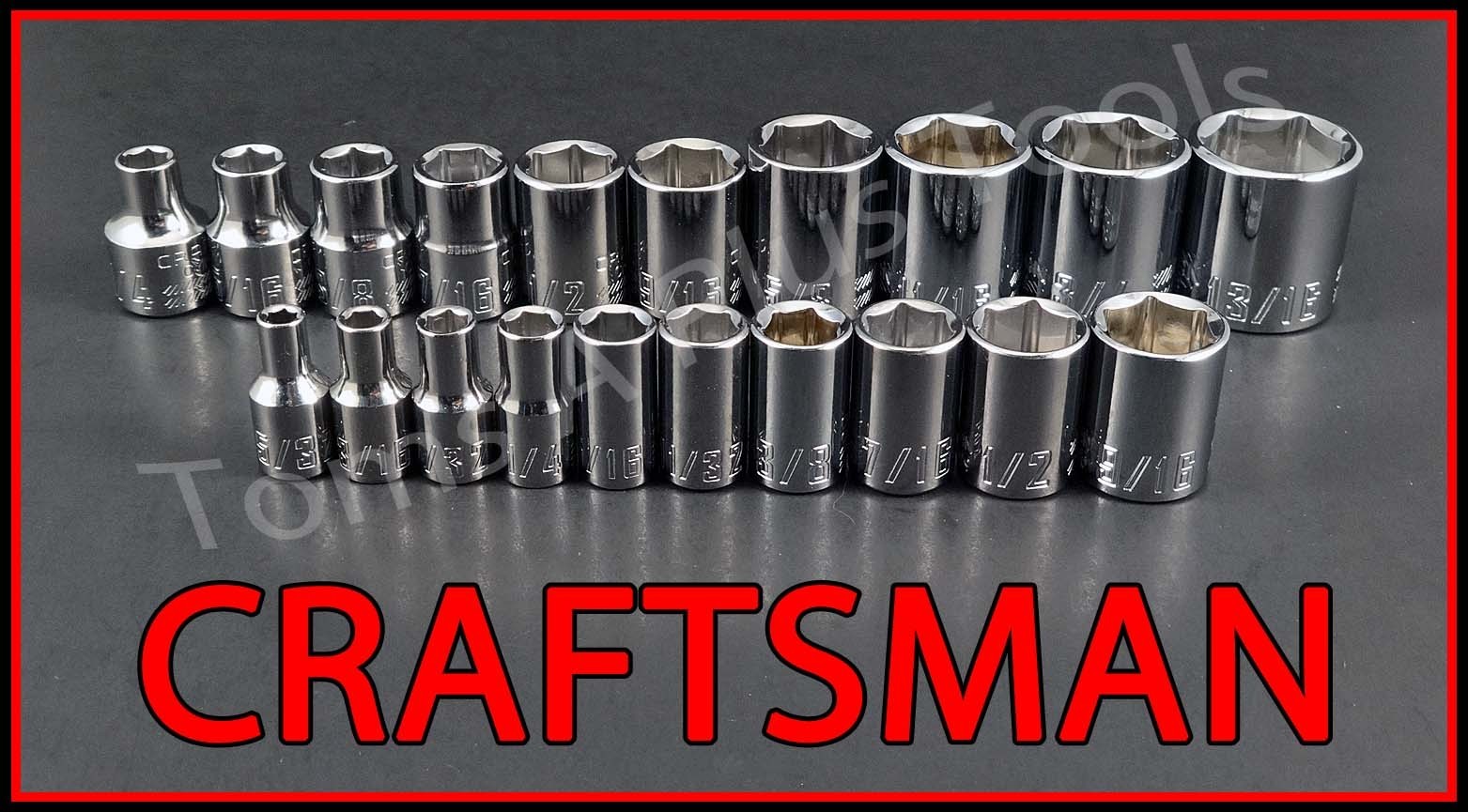 CRAFTSMAN TOOLS 20pc Short 1/4 & 3/8 SAE standard 6pt ratchet wrench socket set