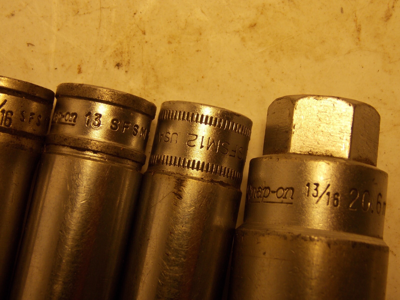 Snap on 3/8″ Drive Deep Chrome Sockets Singles 3/8 7/16 13/16 FREEShipAfr1