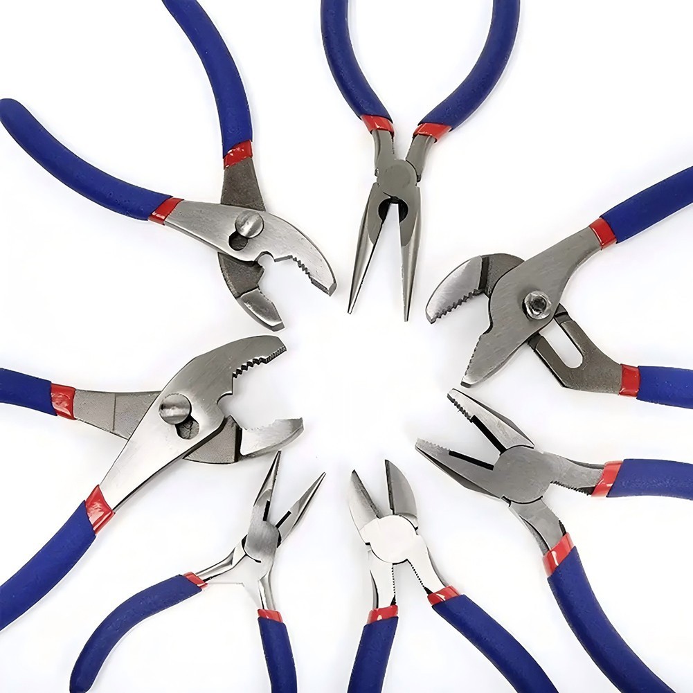 Set of 7 For DIY Pliers Long Nose Slip Joint Tool for Home Improvement
