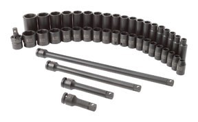 Sunex 1/2″ dr 43pc Metric Master Impact Socket Set w/Extensions 9-30MM #2569
