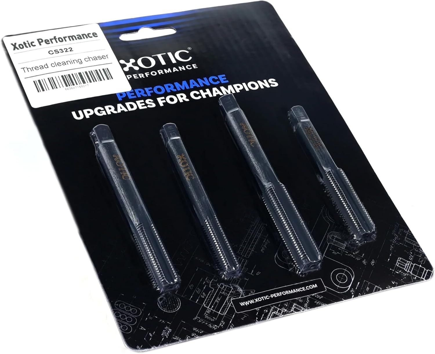 Combo Thread Chaser Tool M8 x 1.25, M10 x 1.25, M11 x 1.25, M12 x 1.25 Set of 4