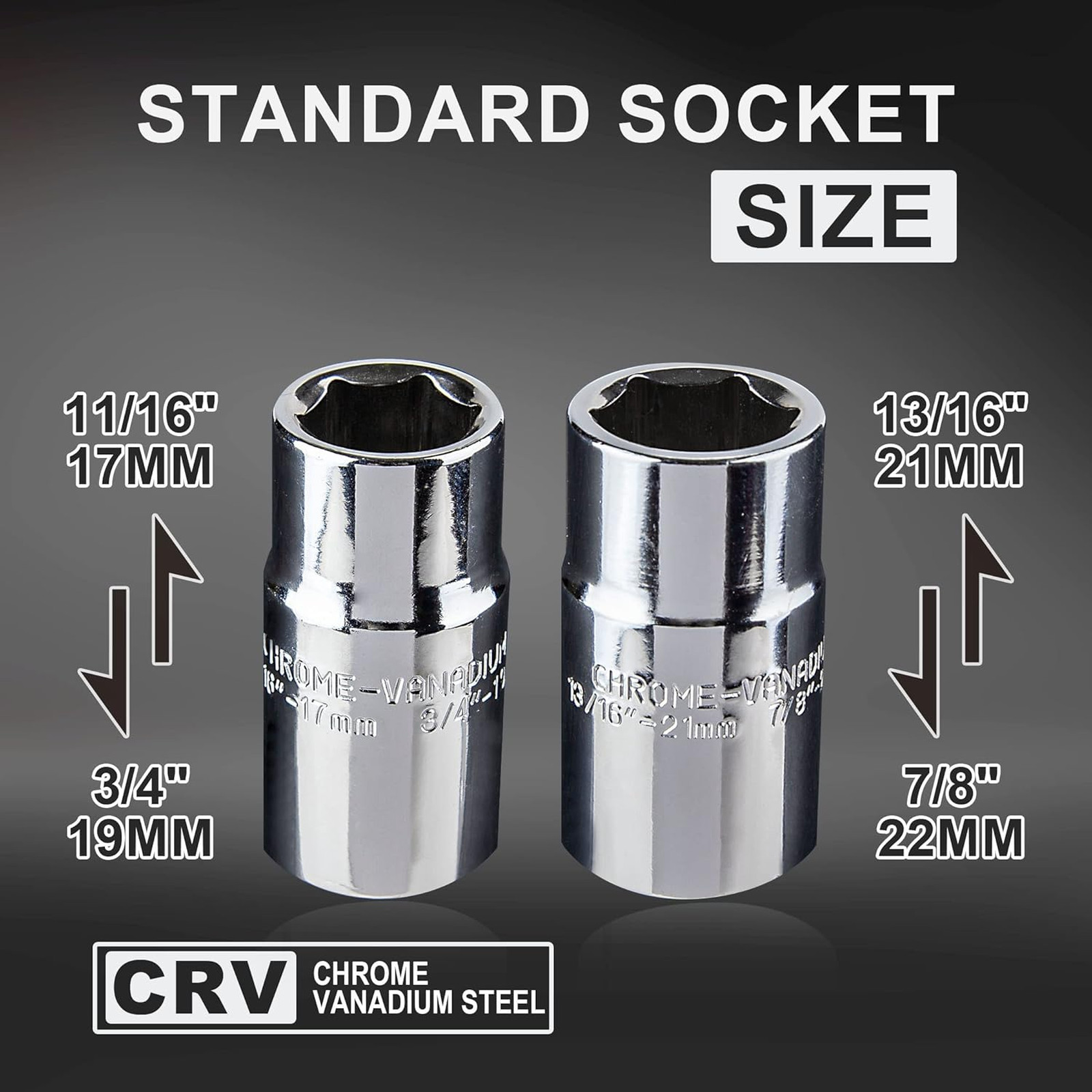 Telescoping Lug Wrench with CR-V Sockets 17/19/21/22mm Extendable Wheel Wrench
