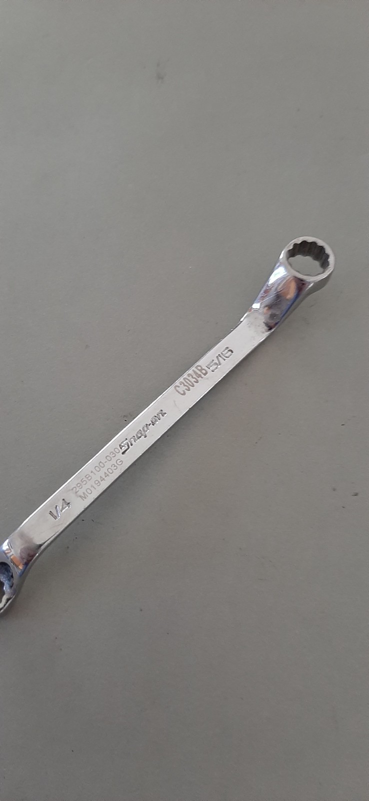 Snap-on XSO810A 1/4″ x 5/16″ 12Pt Short 60° Deep Offset Box Wrench MARKED 605
