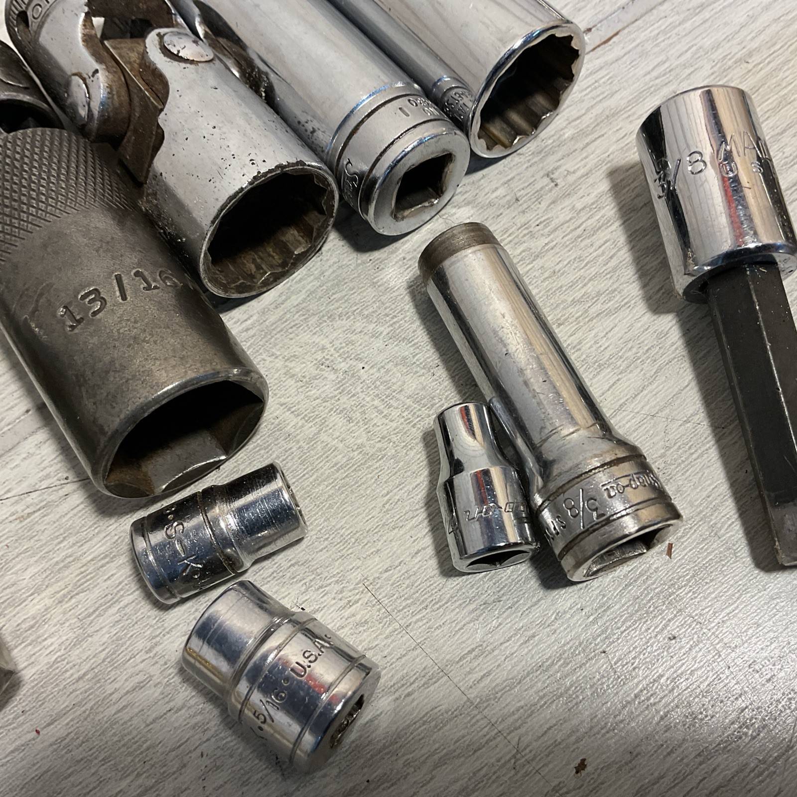 Mixed Lot of Sockets – Asst Brands And Sizes- Craftsman, S-K, Snap-on. etc!