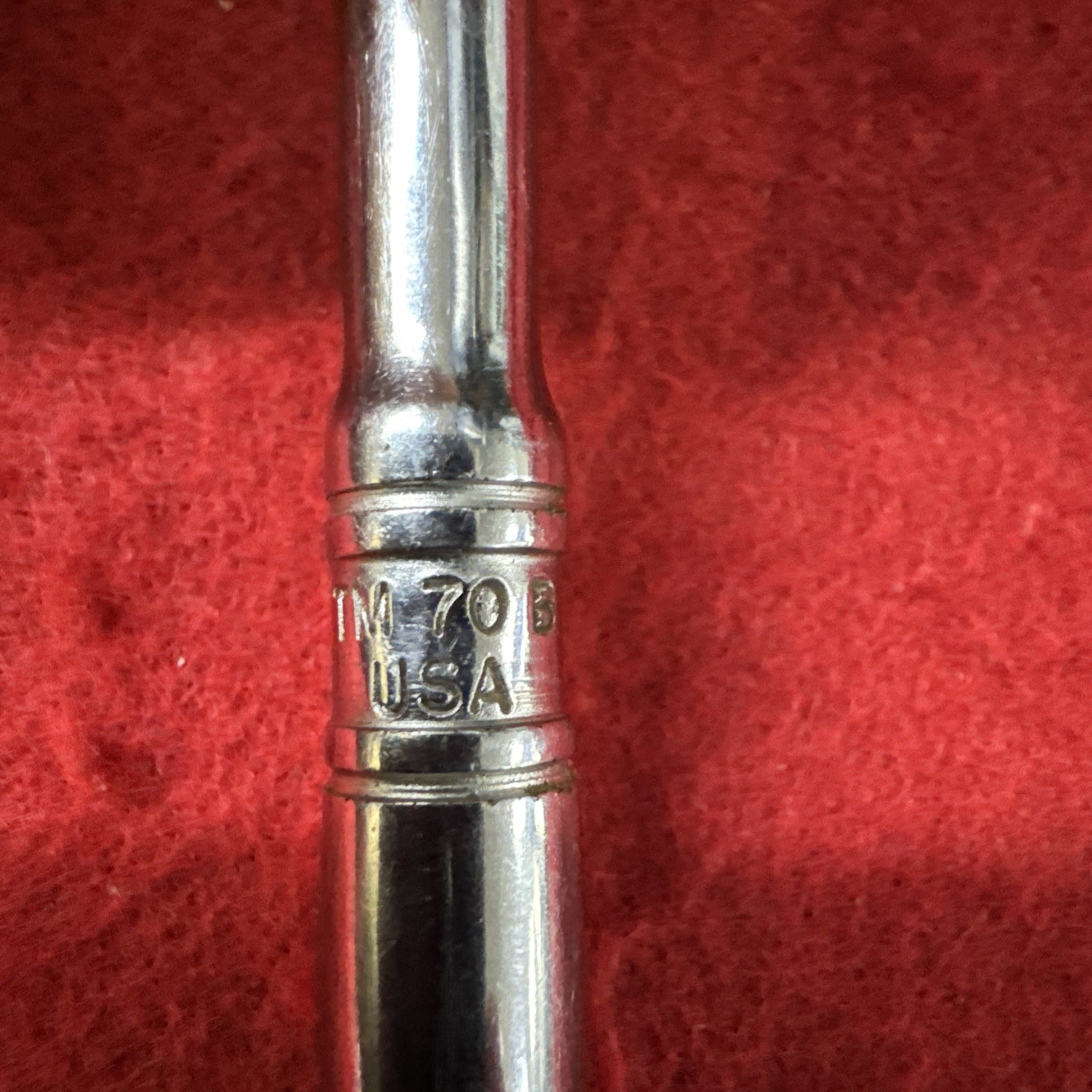 Vintage Snap-on Tools USA TM70B – 1/4″ Drive Standard Handle Chrome Ratchet