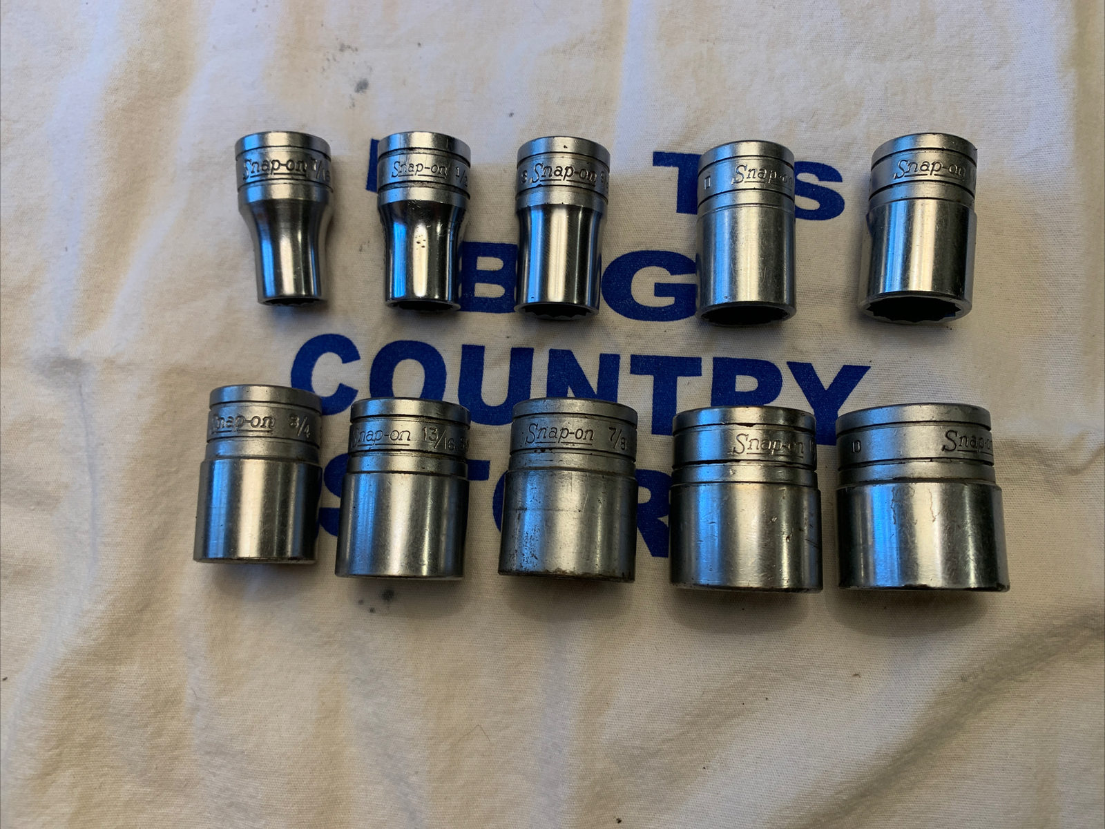 Snap-on 1/2″ Drive 10pc SAE 7/16″ to 1″ 12pt Shallow Socket Set SW Series