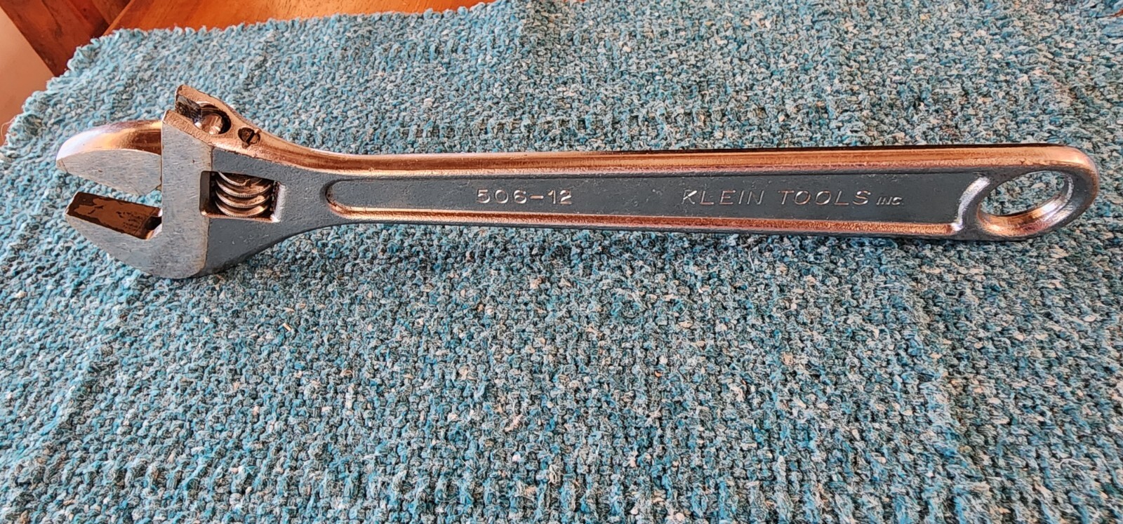 VINTAGE KLEIN TOOLS, INC., 506-12 ADJUSTABLE WRENCH 12″, 300mm OAL! MADE IN USA!