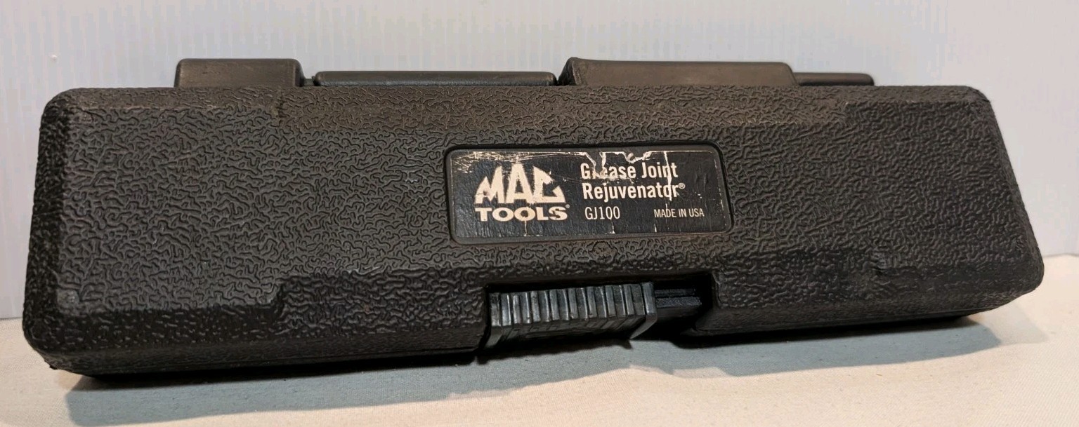 MAC GJ100 Grease Joint Rejuvenator Clearing Tool w/Case, Flex Hose, Adapter READ
