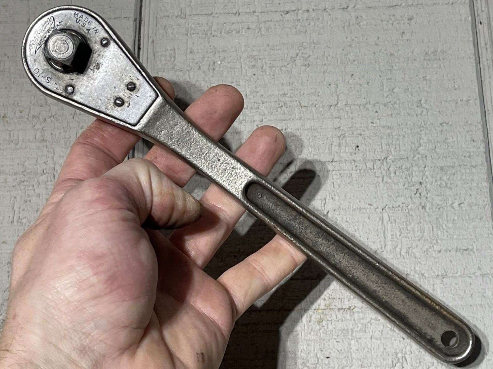 Vtg Herbrand S-10 1/2″ Drive Rachet Slide Shift Selector Van-Chrome 1940’s USA