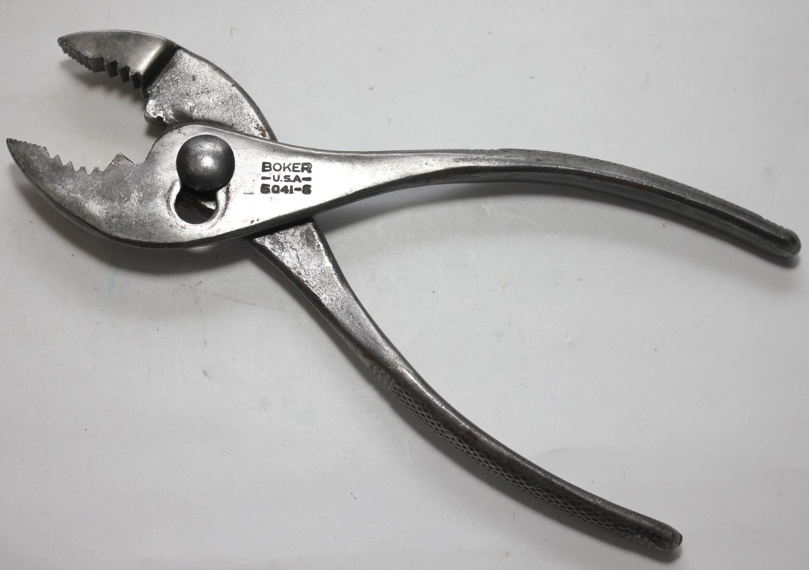 BOKER USA 5041-S 6-3/4″ Slip Joint Pliers With Cutter Textured Grips Vintage