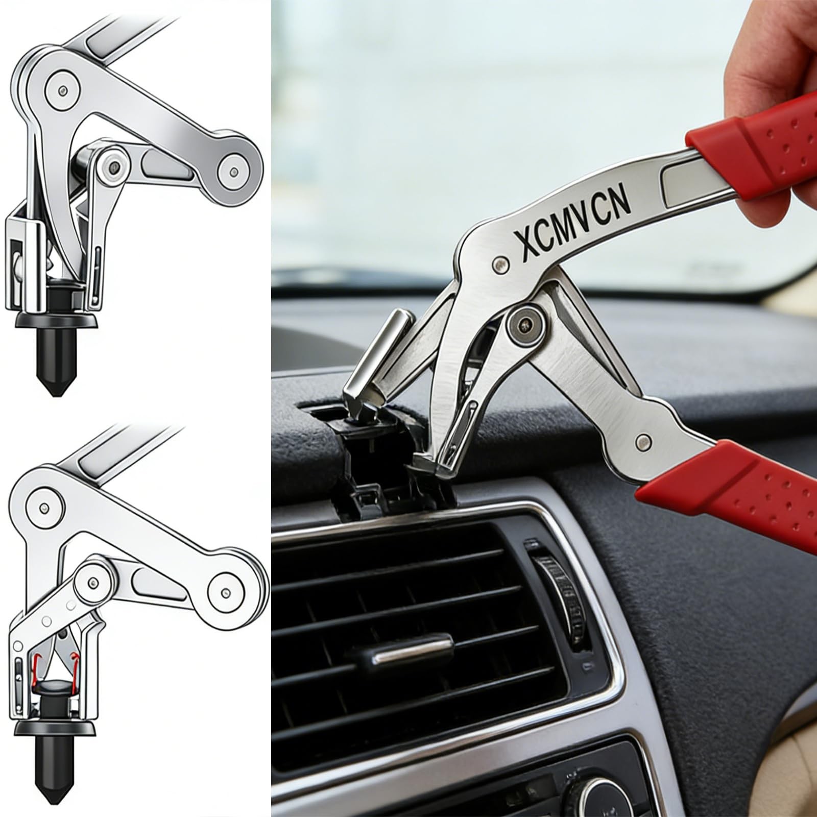 Car Clip Pliers, SpringLoaded Panel Clip Removal Pliers Tool, Professional Au…