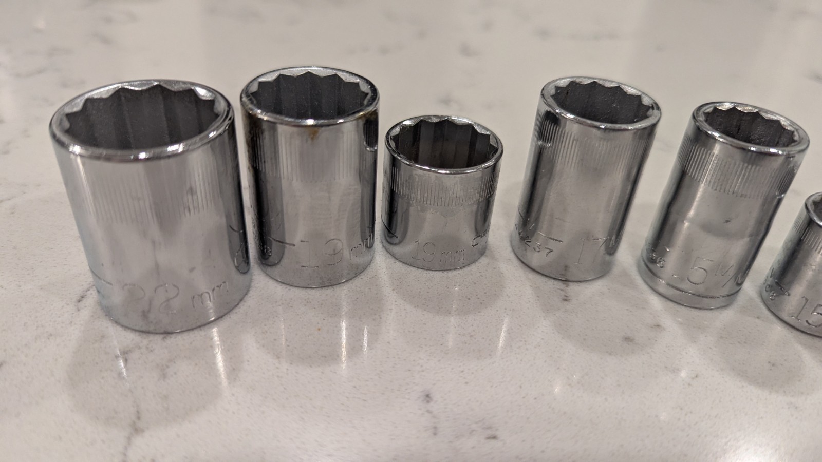 15 x Craftsman USA Ratchet Sockets G VV V Series 4-22mm Metric 44239 44238 43505